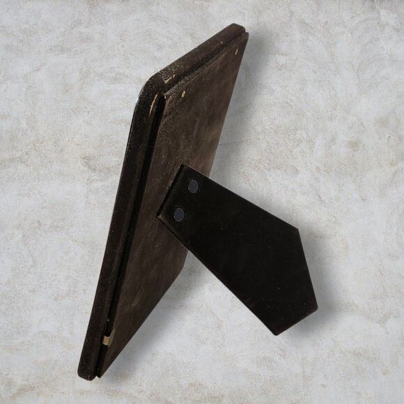 Vintage MCM Silver Gold Picture Frame 5x7 Hollywood Regency 1970s + Silhouette - Picture 4 of 10